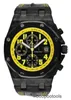 Top 10 Mechanical Watches Audema Pigue royal oak offshore wristwatch Series Abbey Royal Oak Offshore 26176FO Bubble Bee Carbon Men's Watch with Magnetic Tape WN-9PQ4