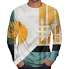 Men's T Shirts Shirt O-Neck Apparel Outdoor Clothing Long Sleeve Print Fashion Designer Vintage For Men Ropa Hombre