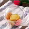 Gift Wrap 10Pcs Transparent Open Plastic Clear Present Box Decoration Cake Container Portable Mousse Ball Round Drop Delivery Home G Dhma2