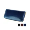 Wallets PU Leather High Capacity Genuine Men's Wallet Long Business Large Zip Handbag Shiny Package Case Bag