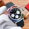 Męskie zegarek dla mężczyzn Le Montre Kolor Diamond Watch Menwatch Mens Watch zegarek ze stali nierdzewnej 40 mm Rainbow Gold Watches Automatyczne zegarek Kobieta luksusowa rola aaa zegarek