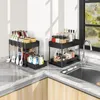 Kitchen Storage Multipurpose Rack Space Saving Sliding Holder Organizer Cabinet 2 Tier Under Sink Supply