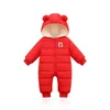 Rompers overalls baby clothes Winter Plus velvet born Infant Boys Girls Warm Thick Jumpsuit Hooded Outfits Snowsuit coat kids Romper 231218