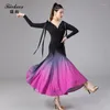Stage Wear X2185 Lady Modem Dance Dress Ballroom Costumes Latin Waltz Gradient Swing Practice Performance Clothes