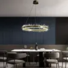 Lâmpadas pendentes Nordic Creative LED Chandelier Luxo Moda Coroa Anel Deco Alumínio Acrílico Sala de estar Jantar Quarto Luminárias