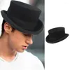 BERETS ROLL BRIM HAT VINTAGE Fedora Cap Theme Party Costume Vuxen Ull Flat Top Drop Drop