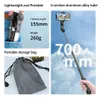 Stabilizzatori Q18 Stabilizzatore cardanico Telefono cellulare portatile Supporto per selfie Stick Luce di riempimento Bluetooth per modalità Follow Shoot 231216