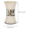 Vasos falso rattan flor vaso artificial ferro falso plantas decorar simulado rattan tecido