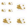 Alloy 100Pcs/Lot Gold Plated Buddha Head Spacer Beads Charms For Jewelry Diy Making 10X8Mm Drop Delivery Jewelry Loose Beads Dhdch