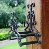 Garden Decorations Heavy Duty Cast Iron Hose Holder - Wall Mounted Water Hanger European Vintage Pattern Decorative Rack