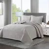 Beddengoedsets Luxe effen kleur gewatteerde sprei 2/3-delige set laken en kussensloop King Queen size bedovertrek Reliëf bedsprei 231218