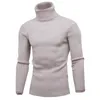 Mens Hoodies Sweatshirts Autumn Winter Turtleneck Sweater Men Solid Color Casual Wool Knitted Pullovers Slim Fit Pullover Clothing 231218