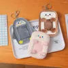 Card Holders Plush Cover Cute Po Holder Keychain ID Credit Case Star Chasing Bag Pendant Fluffy Bus Protector