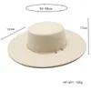 Berets Classic 10CM Wide Brim Fedora Hat Vintage French Style Felt Hats Hepburn Wind Elegant Wedding Dress Caps