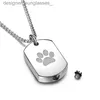 Pendant Necklaces Cremation Jewelry P Print Urn Necklace for Ashes for Women Men Memorial Cat Dog Ashes Pendant Openable Bottle - CustomL231218