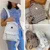 2024 New Designer women's crossbody shoulder can be and mixed batches sale backpack Korean casual retro printed custom bag