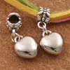 Loving Heart Alloy Big Hole Beads 100pcs lot New Antique Silver Fit European Charm Bracelet MIC2214