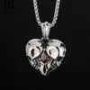 Pendant Necklaces Mens Stainless Steel Necklace Fangs Skull Mask Retro Gothic Punk Style Monster Jewelry GiftPendant264c