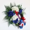 Kwiaty dekoracyjne sztuczne okno girlandzkie wiosenne wieniec patriotyczne drzwi wiszące amerykański 4 lipca
