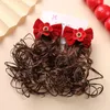 Acessórios para o cabelo de estilo chinês Crianças peruca Curly Hairpin Princesa Clipe de arco vermelho hanfu toucado ano Barrettes maquiagem