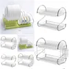 Dish Racks Bowl And Dish Drainage Rack Storage Kitchen Removable 304 Stainless Drop Delivery Home Garden Housekeeping Organization Kit Otoxv