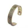 GX014 Şanslı Knot Tasarım Dini Desen Bangles Açık uçlu manşet viking tarzı muska bilezik manyetik sağlık mücevherleri318E