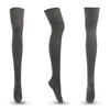 Chaussettes longues en laine pour femmes, 1 paire, au-dessus du genou, cuisses hautes, tricot, grande taille, au-dessus du genou