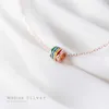 Modian Kleurrijke Regenboog Meerlaagse Ronde Hanger Ketting voor Vrouwen Cadeau Verstelbare Sterling Zilver 925 Ketting Fijne Sieraden 2102814