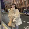 Cappotto da donna in pelliccia imitazione lana di agnello soprabito 2023 autunno inverno cappotto Mao moda sciolto caldo spesso Co