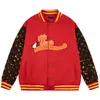 Herrjackor modemärke män kvinnor jacka l vintage lös långärmad grön baseball mans hip hop höst varsity casual varm bombplan kläder