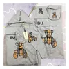 Herbst und Winter Baby Designer Marke Herren Damen Kletterkleidung Einfache Langarm Baumwolle Onesie Slee Bag Fünfteilige Hip Hop Clo Dhait