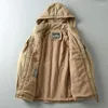 Trenchs pour hommes Manteaux d'hiver en coton polaire hommes Bomber veste militaire à capuche Parkas coupe-vent chaud coupe-vent imperméable marque de vêtements d'extérieur