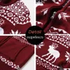 Mens Sweaters Men Autumn Casual Jacquard Christmas Pattern Zip Sweater Cardigan Jacket Winter Long Sleeve Mock Neck Pullover 231218