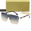 Lunettes de soleil de luxe de mode pour femmes hommes lunettes de soleil plage rue photo petites lunettes de soleil en métal plein cadre cadeau avec boîte