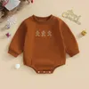 Rompertjes 2023 08 08 Lioraitiin 0 24M Baby Baby Kerst Sweatshirt Jumpsuit Ronde Hals Lange Mouw Grafisch Borduren Romper Herfst Tops 231218