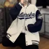 Männer Jacken Retro Bär Gestickte Baseball Uniform Männer Und Frauen Ins Frühling Lose Paar Street Jacke Bomber 231218