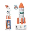 Elettrico RC Auto Proiettore Acusto Ottico Razzo Spaziale Astronauta Astronave Giocattolo Modello Stazione Navetta Serie Aviazione Giocattoli Regalo per Bambini 231218