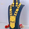 Ensembles de bijoux de mariage Dubai indien collier boucles d'oreilles grand pendentif ensemble couleur or pour les femmes Nigeria africain fête de mariée bijoux cadeaux 231216