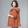 Women's Trench Coats Spring Autumn Coat Women 2023 Korean Long Sleeve All-Match Casual Windbreaker Female Basic Outwear