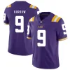 Niestandardowe LSU Tigers Custom Football Jersey NCAA College Joe Burrow Burreaux Odell Beckham Jr. Justin Jefferson Tryann Mathieu Leonard Fournett