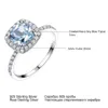 Bröllopsringar Umcho Aquamarine Blue Topaz Gemstone Engagement Ring äkta 925 Sterling Silver Rings for Women Wedding Promise Fine Jewelry 231218