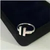 Letter Open Ring Double Diamond Set Bare Everything Fashion Adjustment Factory Direct SalesAUZM