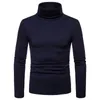 Sudaderas con capucha para hombre Sudaderas Moda Casual Slim Fit Básico Cuello alto Suéter de punto Cuello alto Jersey Masculino Doble Otoño Invierno Tops 231218