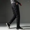 Pantaloni da uomo Casual antivento neri per uomo inverno caldo addensato moda pantaloni all'aperto streetwear pantaloni sportivi da jogging taglie forti maschili