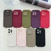 Coque de téléphone pour iPhone 15 Pro Max 14 Plus 13 12 11, couleur bonbon, lentille colorée, caméra, caoutchouc TPU mat, couverture souple en Silicone, armure, bouclier de Protection antichoc