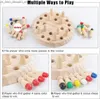 Sortera häckning Stapling Toys Children Wood Memory Chess Set Matching Board Game for Kids 2 3 4 Years Brain Teaser Puzzle Games Montessori Education Toys Q231218