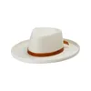 Boinas x457 chapéu de lã enrolada com abas largas pano de lã Caps de jazz forma côncava no estágio de viagens fedora felt chapéus