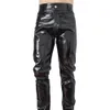 Mens Pants Sexy Faux Leather Wetlook Tight Leggings Clubwear Zip Trousers Autumn Baggy Fashion Oversize Sports 231218