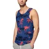 Herren-Tanktops, Palmen-Oberteil, Sonnenuntergangsdruck, Sportbekleidung, Sommer, Workout, Herren-Design, ärmellose Hemden, große Größe 4XL 5XL