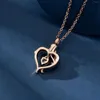 Pendant Necklaces Cremation Ashes Jewelry Hollow Heart With Crystal Urns Necklace Elegant Girl Gift Memorial Keepsake Stainless Steel